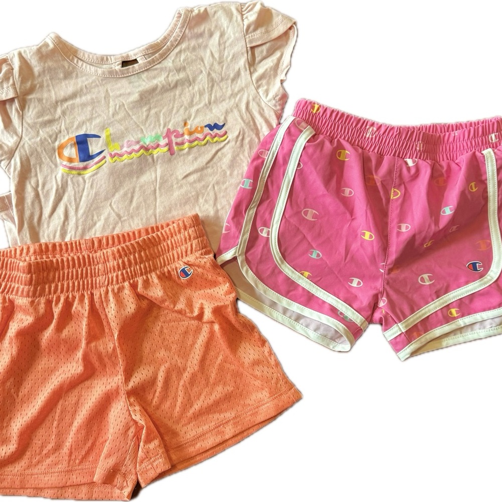 Champion 3-Piece Shirt & Shorts Set | Girls Size 6